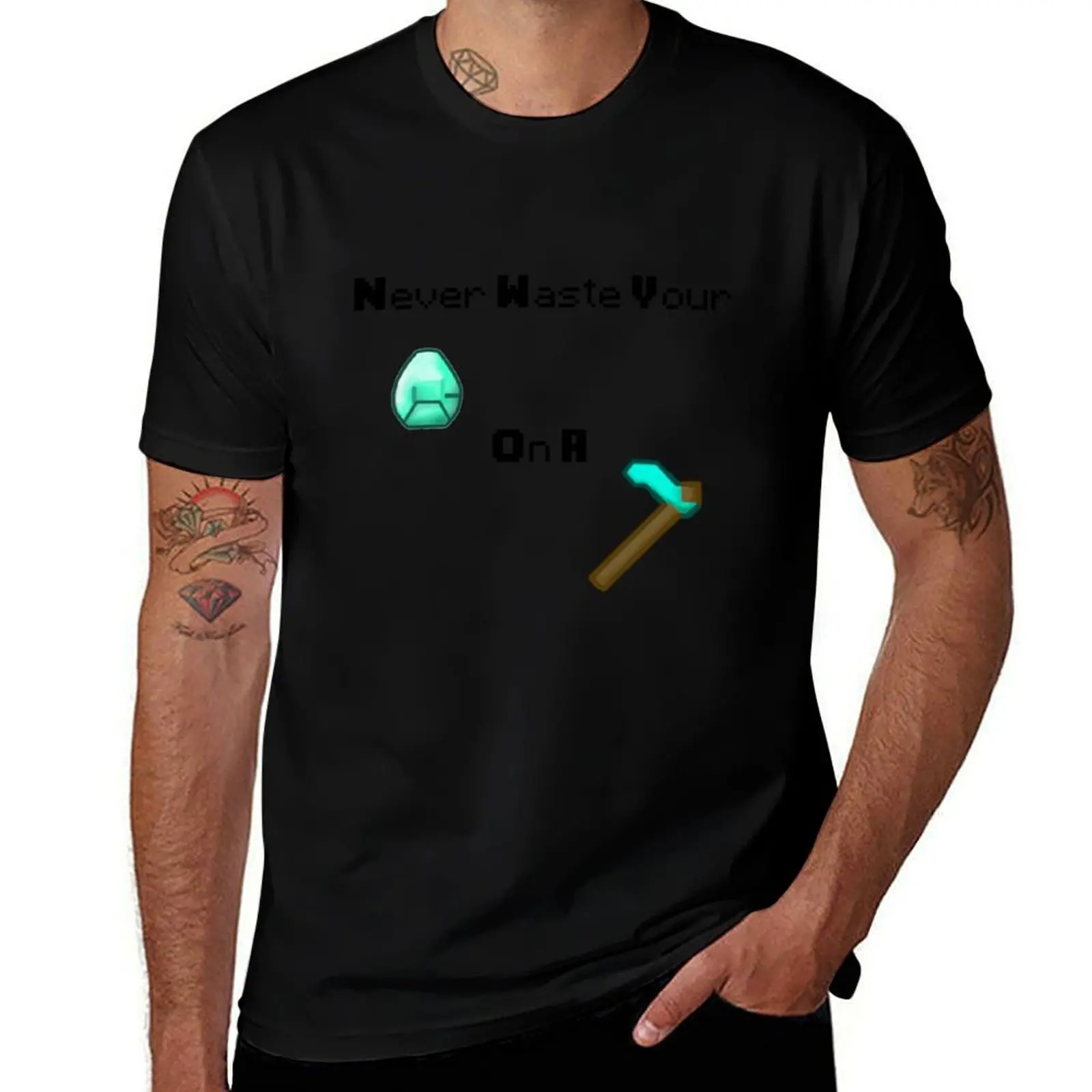 

Never Waste Your Diamonds On A Hoe T-Shirt oversized t shirt tops funny costumes shirts graphic tee men