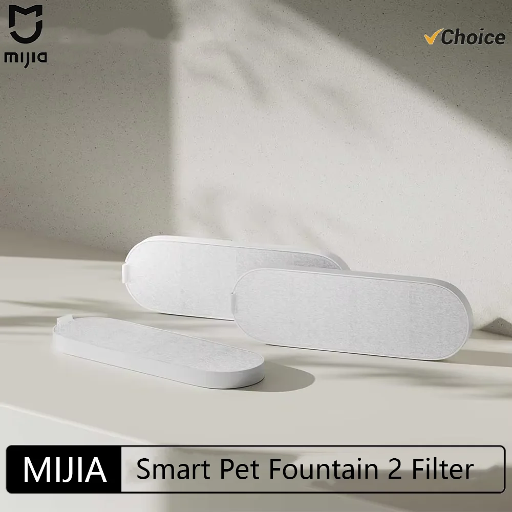 

Новый оригинальный фонтанчик для животных MIJIA 2025 года, 2 фильтра (3 шт.), здоровое фильтрование для свежести в каждом капле