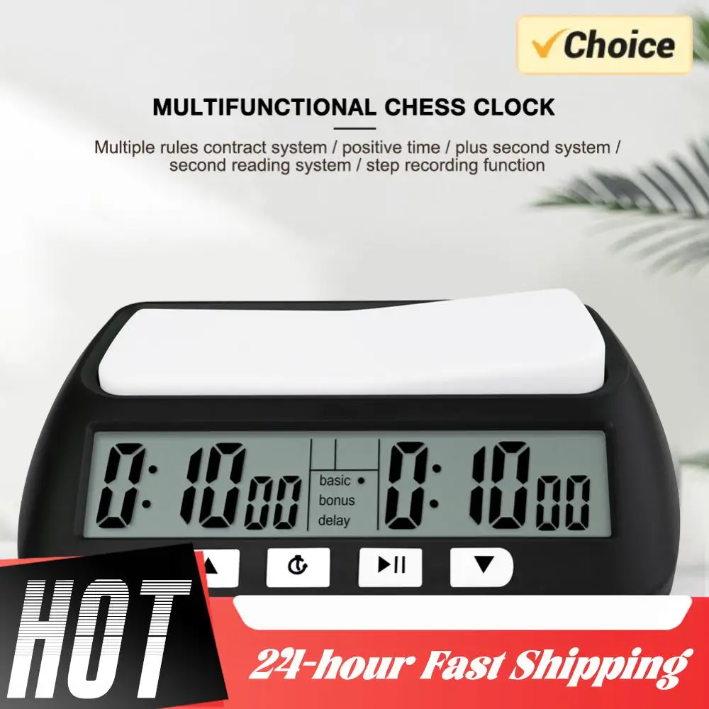 

Цифровые шахматные часы-таймер: профессиональный таймер для шахматных игр, секундомер с функцией отсчета вверх/вниз, многофункциональные портативные шахматные часы