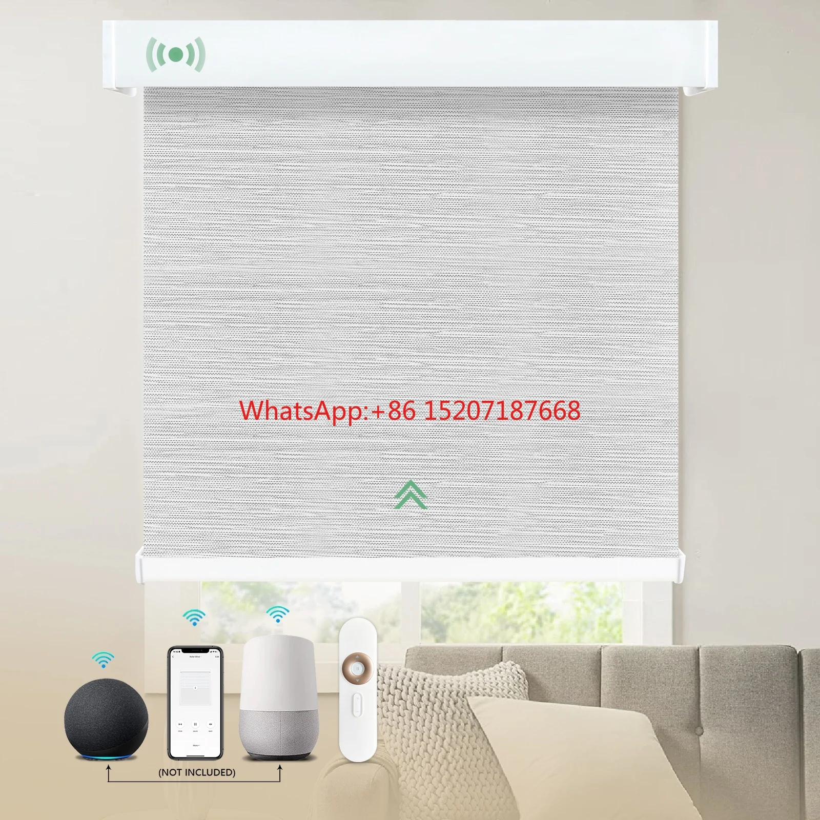 Electric Smart Window Sunshade Electric Indoor Office Blackout Roller Blinds  Automatic Electric Blackout