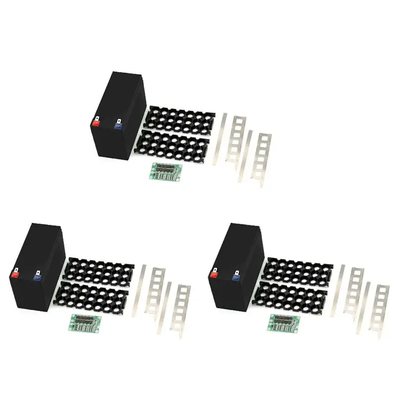 

ABGG-3X 12V 7Ah Battery Box Holder For 18650 Battery 3X7 Nickel With Storage Box Part With PCB Board DIY Battery Pack