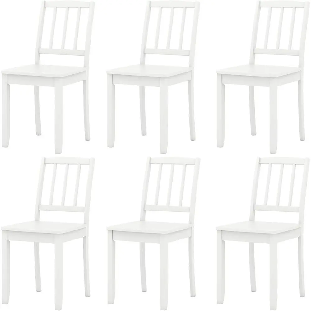 

Набор из 6 деревянных обеденных стульев с высокой спинкой и ножками из каучукового дерева, подходят для кухни и ресторанов, максимальная нагрузка 400 фунтов.