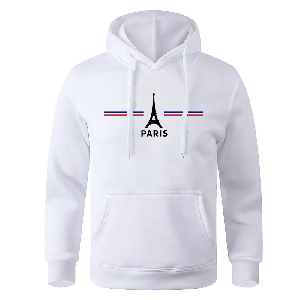 

Paris Print Hoodies for Man Gym Sport Hooded Sweatshirt Casual Loose Pullover Tops Autumn Long Sleeve Clothes