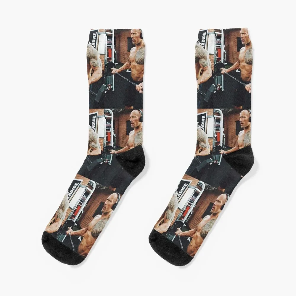 

dwayne the rock johnson gym Socks Running Non-slip designer brand Ladies Socks Men's