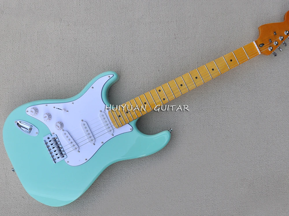 

6 Strings Left Hand Electric Guitar with SSS Pickups,yellow Maple Fretboard,Can be Customized