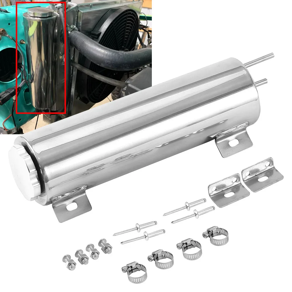 

3X9 дюймов из нержавеющей стали, переливный бак для радиатора, бутылка для охлаждающей жидкости, универсальная модификация автомобиля, аксессуары для охлаждения радиатора