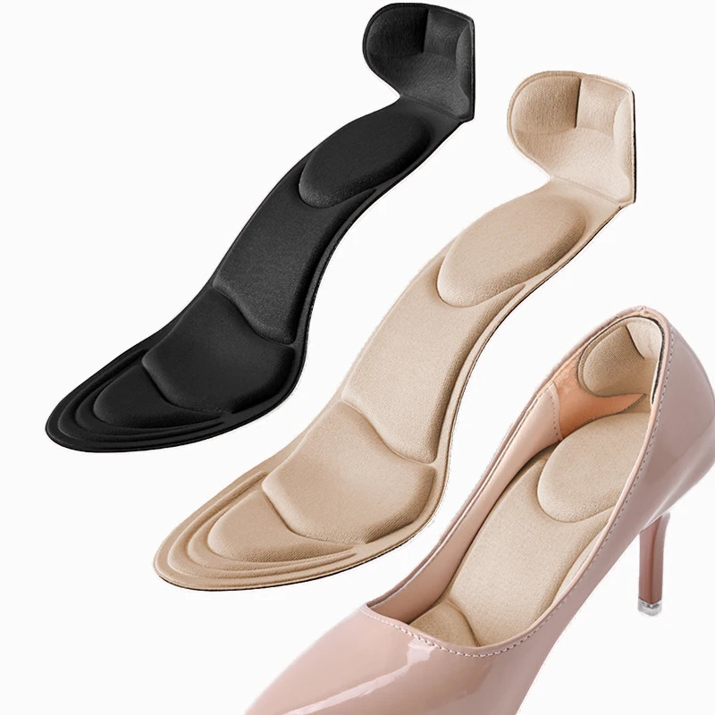 4Pairs/8Pairs/16Pairs Memory Foam Insoles Women High-heel Shoes Insoles Anti-slip Insole Comfort Breathable Heel Protection