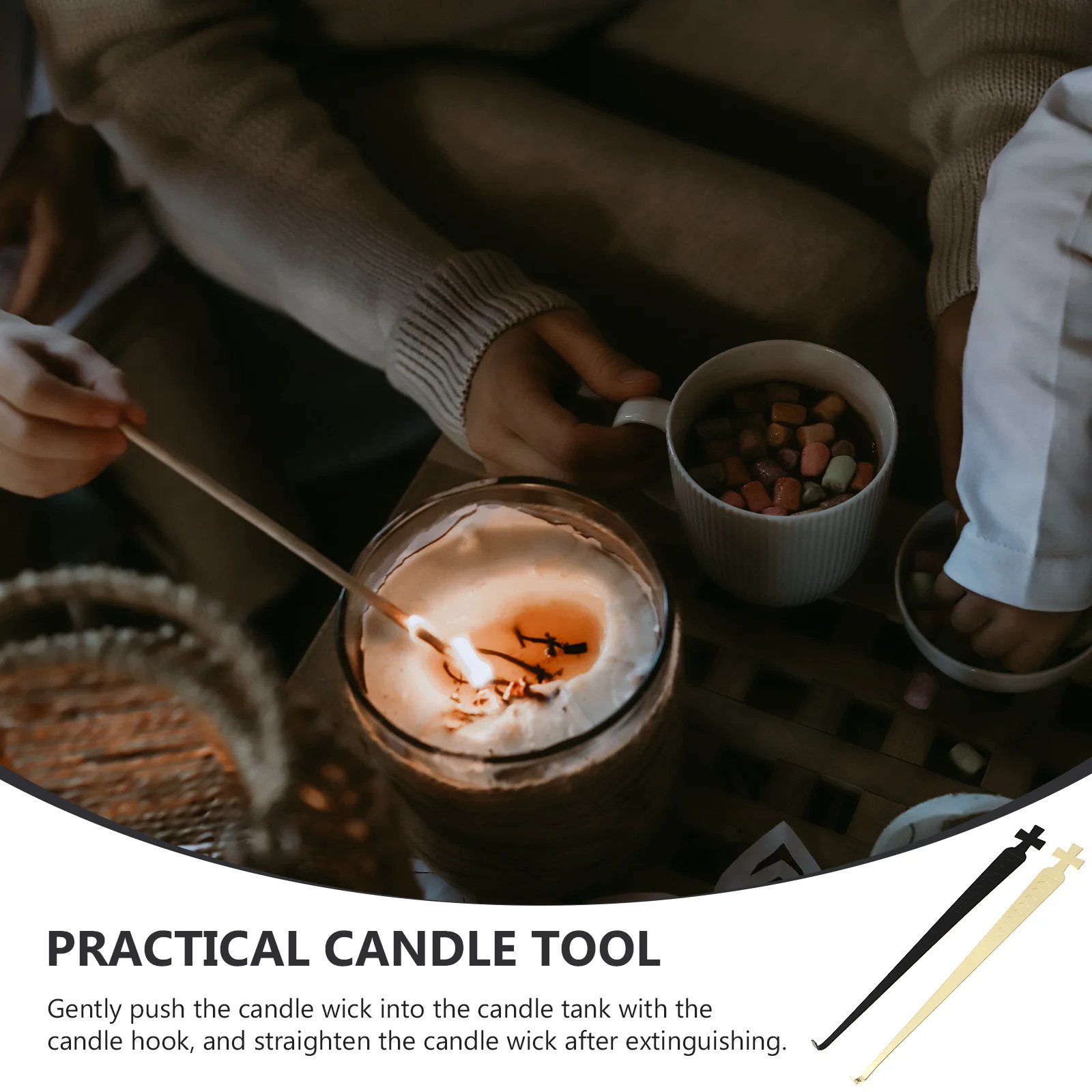 2 قطعة الفولاذ المقاوم للصدأ الفتيل قواطع السنانير اكسسوارات ل الروائح المعطرة الشاي ضوء جرة الشموع الفتيل هوك