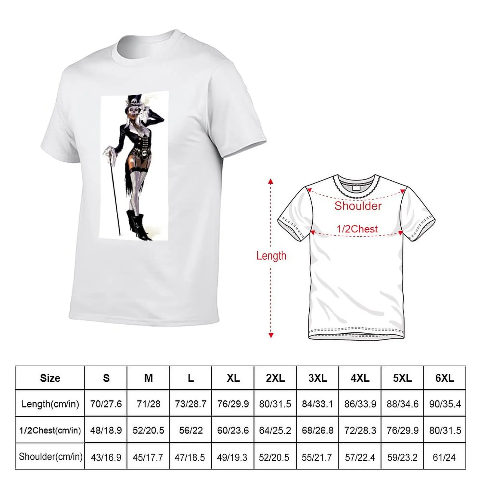 Baroness Samedi T-Shirt Plus Size Non-Shrink T-Shirt