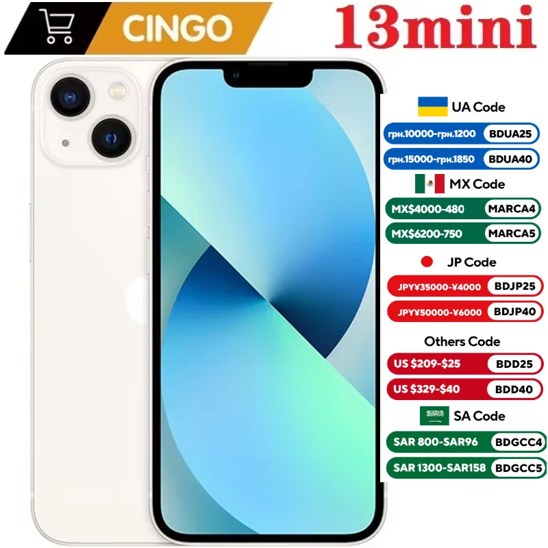 Unlocked  iPhone 13mini 128GB/256GB
