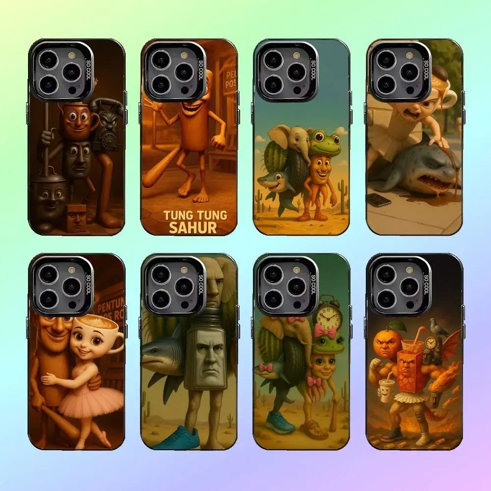 

TRIPA TRALALA LIRILIRA TUNG SAHURO Phone Case For iPhone17,16,15,14,13,12,11 Colorful Silver Phone case Funda Cover