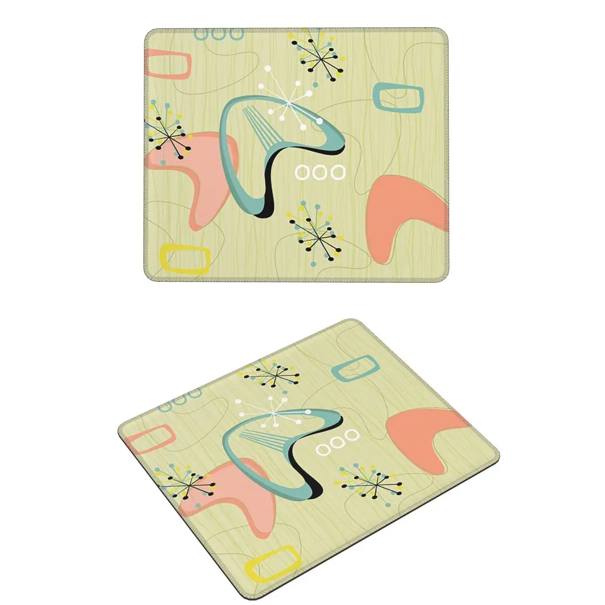 

Retro Eames-Era Atomic Inspired Geometry Pattern Mouse Pad Computer Keyboard Mouse Mat Gaming PC Desk Mat Office Table Mats