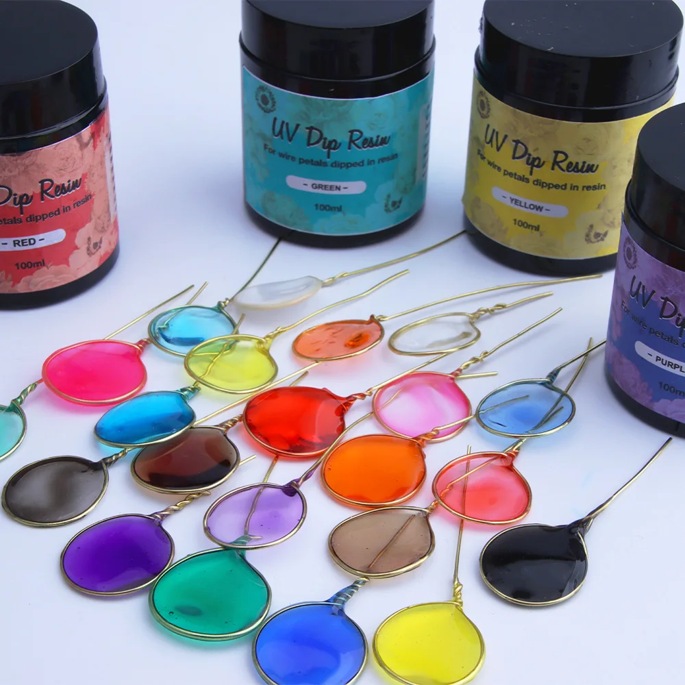 12 Colors UV Dipping Resin (Special for Wire Shapes) – 100g/3.6oz per bottle, ideal for jewelry making and craft DIY. view 3