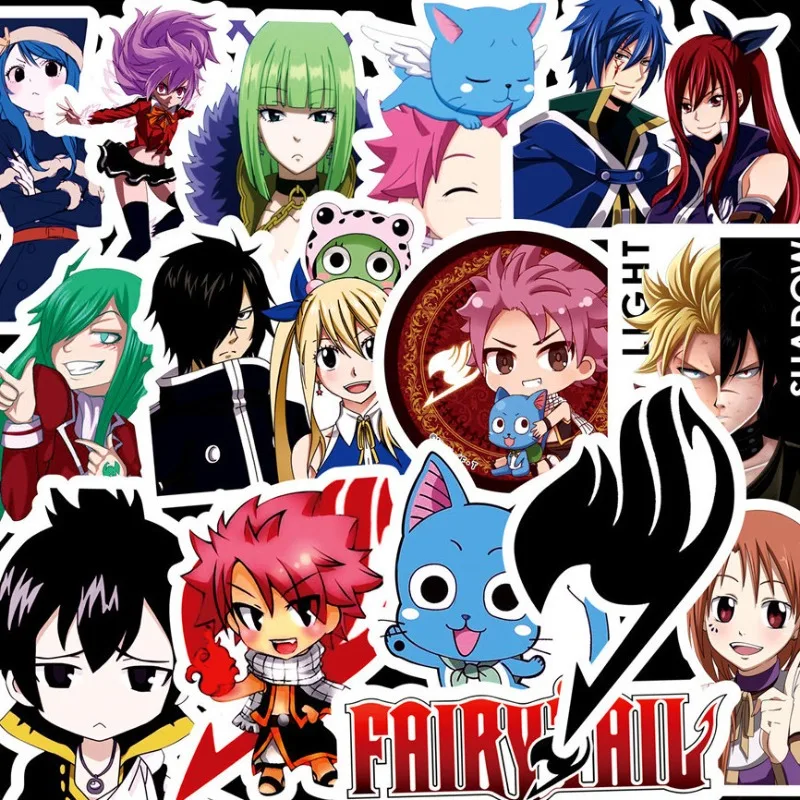 50/30/10PCS Erza Scarlet Gray Fullbuster Lucy Heartfilia Etherious Natsu Popular Anime Suitcase Decoration Waterproof Stickers