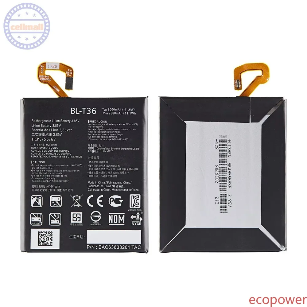 3000mAh Brand New Battery BL-T36 for LG Harmony 2 K11-2018 K30 K11 Plus 2018, L413DL X410 X410E/L/S/X/TK K10 2018 Mobile Phone