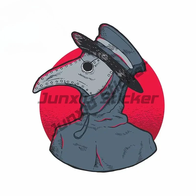 

For Plague Doctor Car Stickers VAN Cartoon Windshield Decal Windows SUV RV Occlusion Scratch Decoration