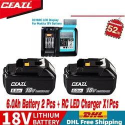 Orijinal Makita 18 V 6.0Ah şarj edilebilir pil Makita BL1830 BL1830B BL1840 BL1840B BL1850 BL1850B Elektrikli El Aletleri Pil