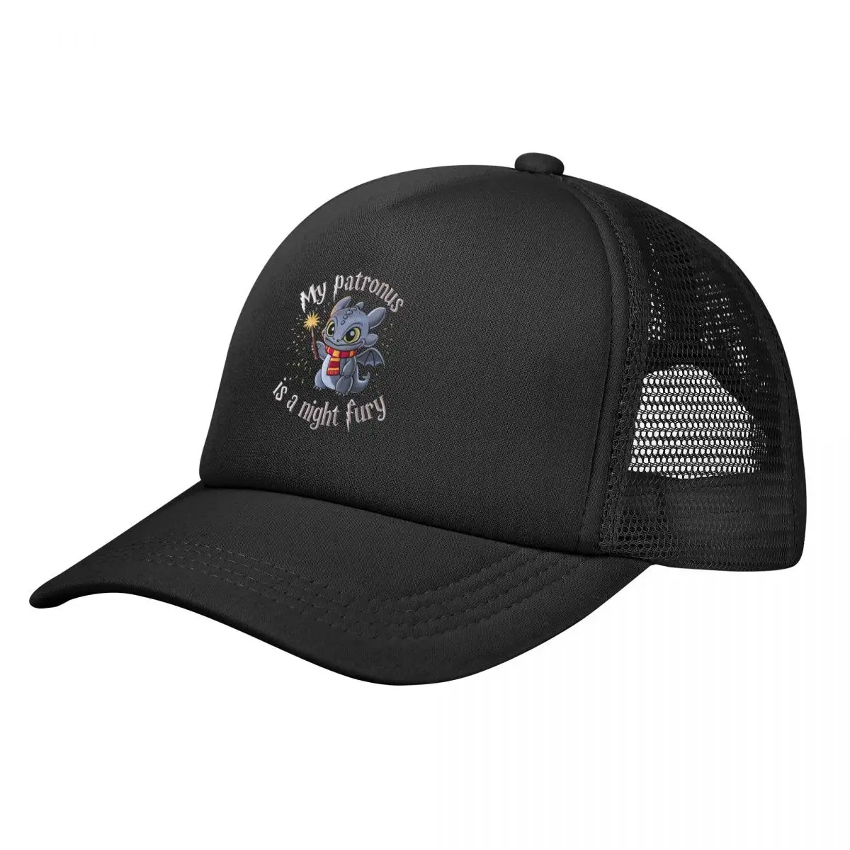 

Unisex Toothless My Patronus Is A Night Fury HTTYD Trucker Caps Mesh Baseball Cap Polyester Hats Sun Hat Racing Cap Summer