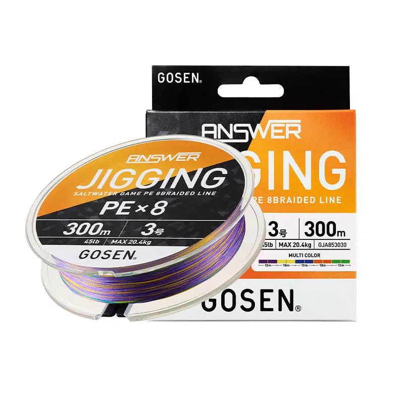 Gosen X8 – Línea trenzada PE para jigging resistente a abrasión - imagen 4