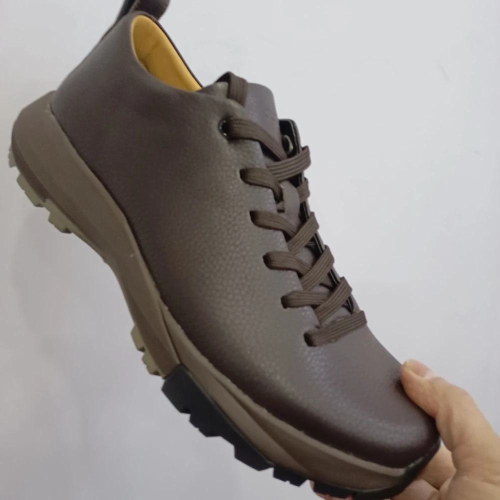 Cow Leather Shoes Men Luxury Designer Original Walking Business Natural Sneakers Outdoor Stylish Hunting Camping Luxuryshoes