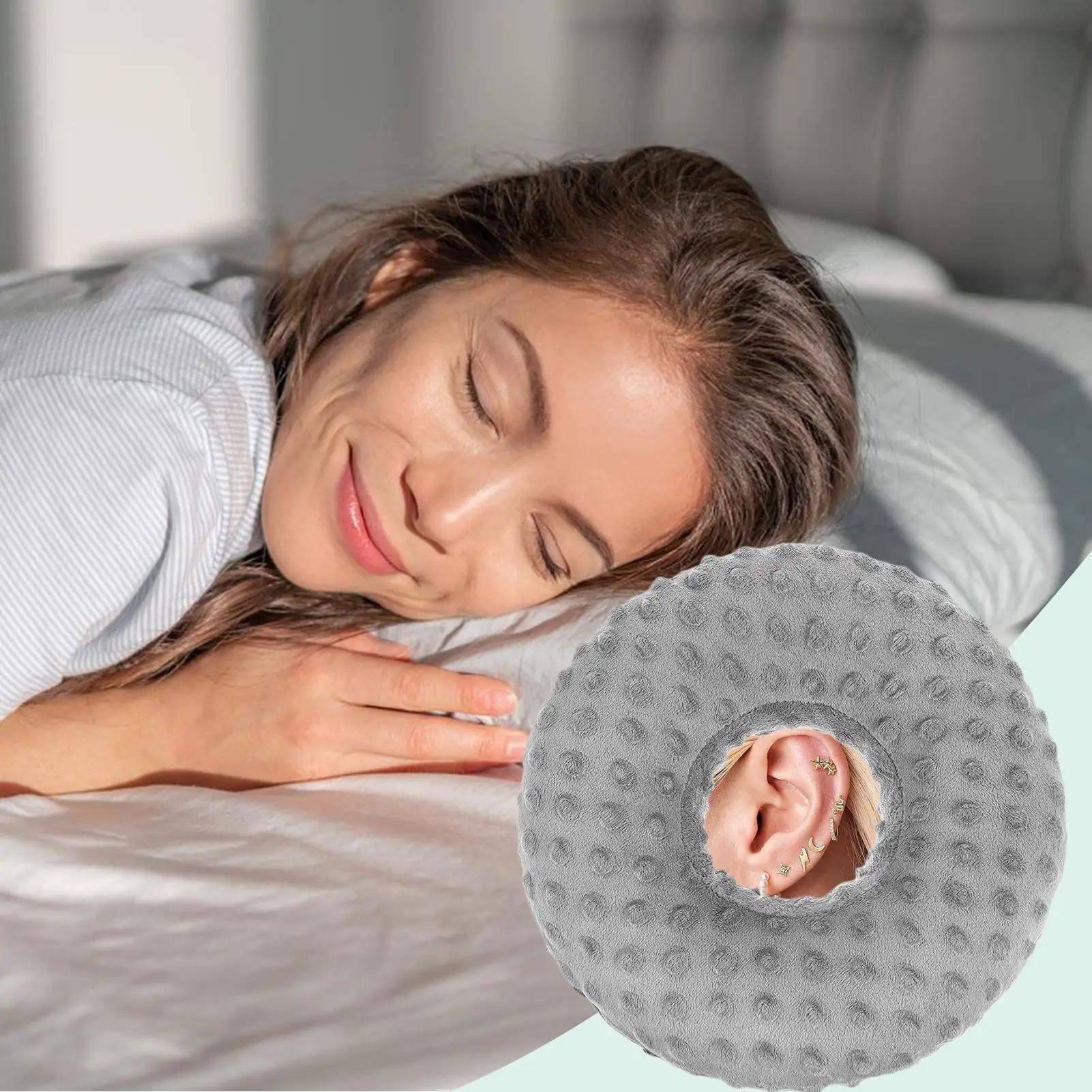 Ear Pillow Comfortable Ear Piercing Relief Ear Piercing Pillow Breathable Portable Pillow with Ear Hole Side Sleepers Accessorie