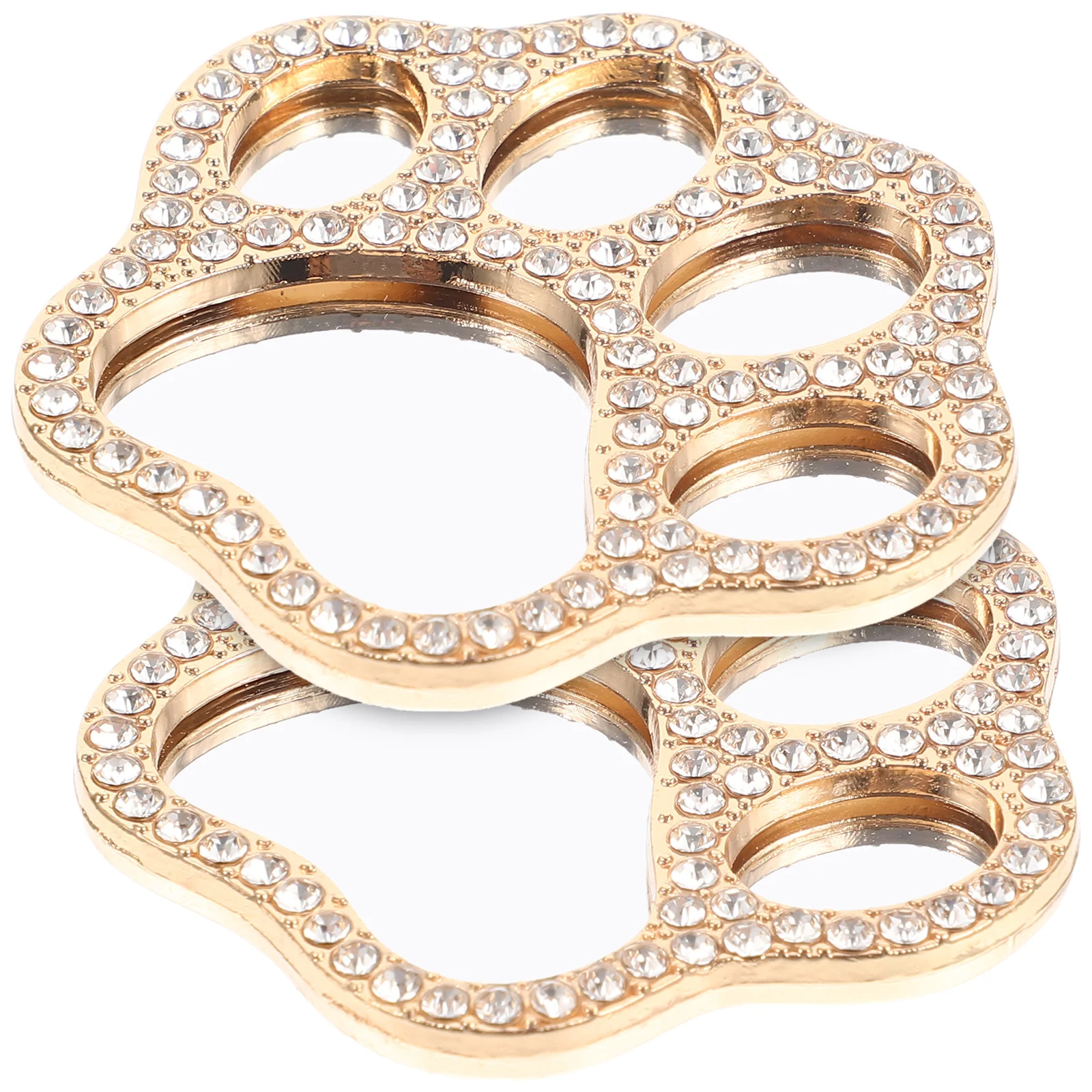 2 pçs espelho de pata de gato bonito cristal pata de gato decoração diy fornecimento para caso de telefone charme portátil pequeno espelho uso decorativo