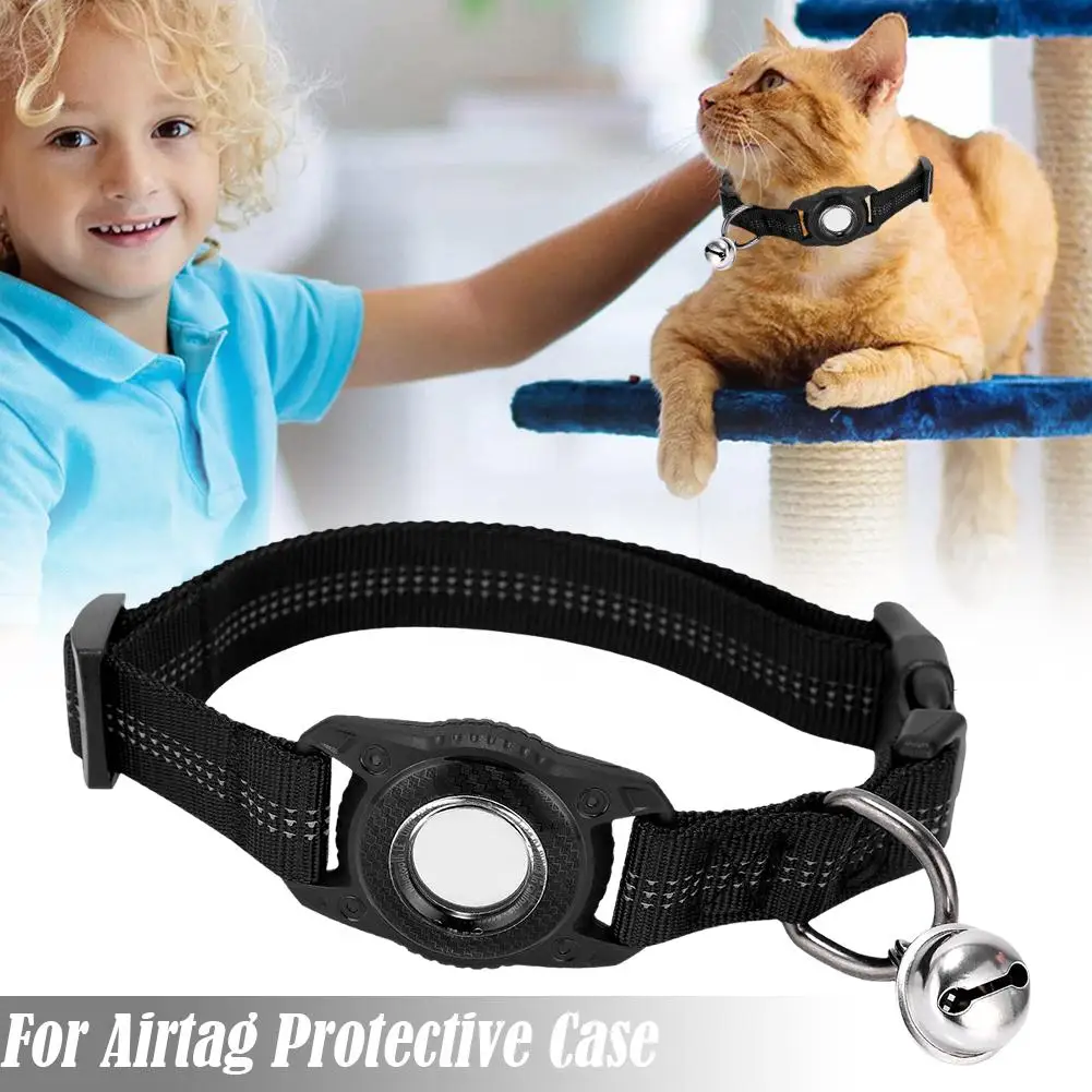 For AirTag Anti-Lost Dog Collar Waterproof For Airtag Protective Case Pet Necklace For Small Medium Large Dog Pet GPS Acces Q6V7