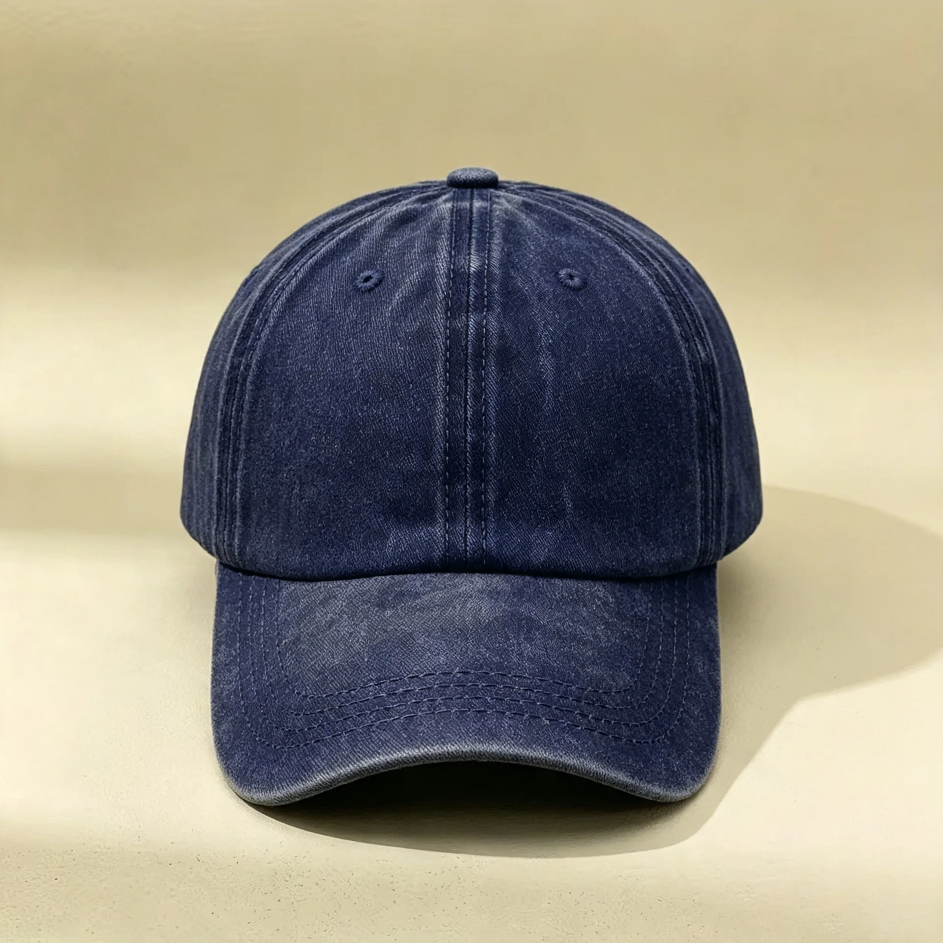 Soft top hat dad hat outdoor cap washed solid color baseball cap sand washed old cowboy hat