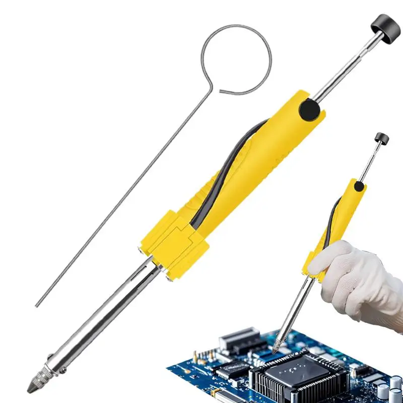 

Electric Desoldering Iron Solder Sucker Solder Tool Double-Use Portable Electric Soldering Pump With Nozzles For Through-Hole