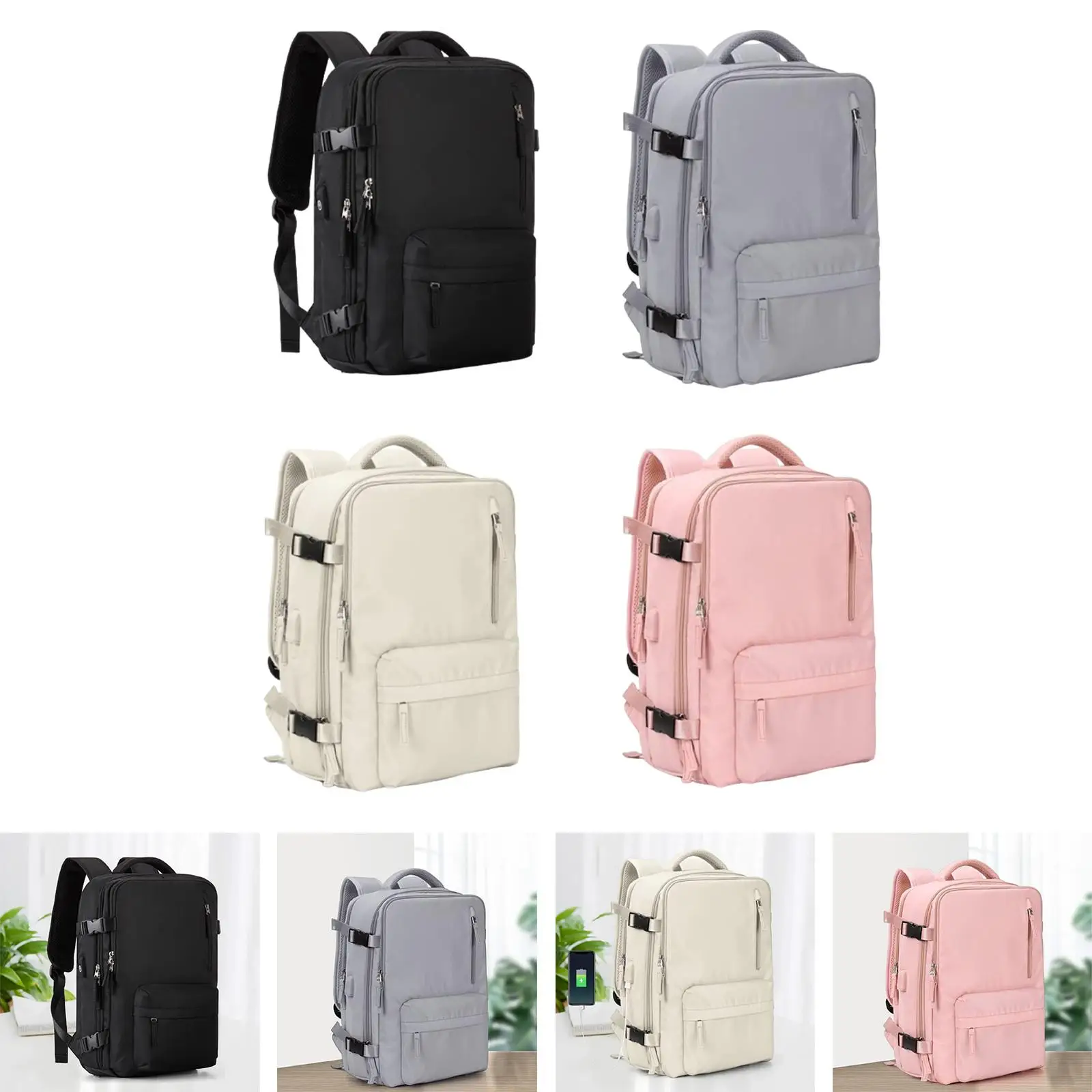 

Travel Bag Men Backpack Polyester Flight Approve Carry on Business Bag for