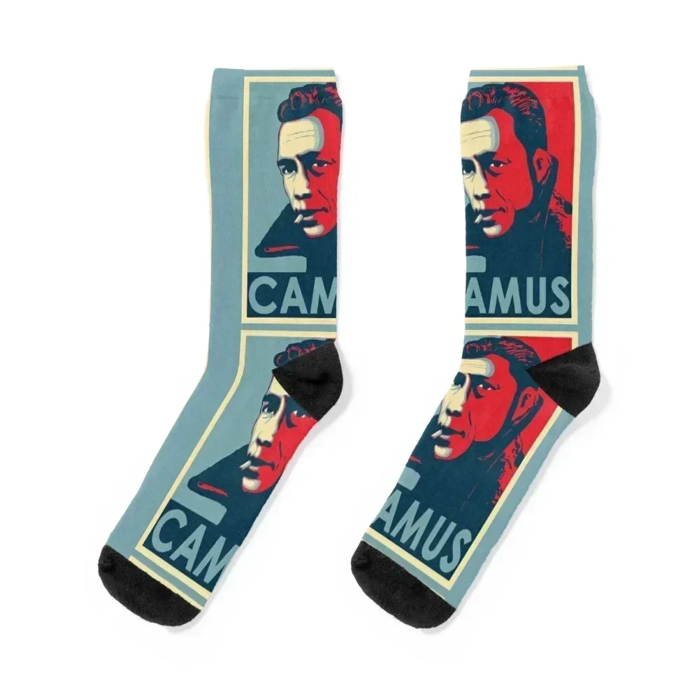 

ALBERT CAMUS Socks cartoon cotton Rugby New year's Male Socks Women's
