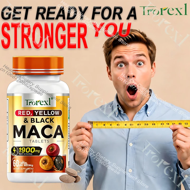 Male Performance Supplements – Support Resilience, Physical Confidence & Endurance with Tri-Color Root Blend