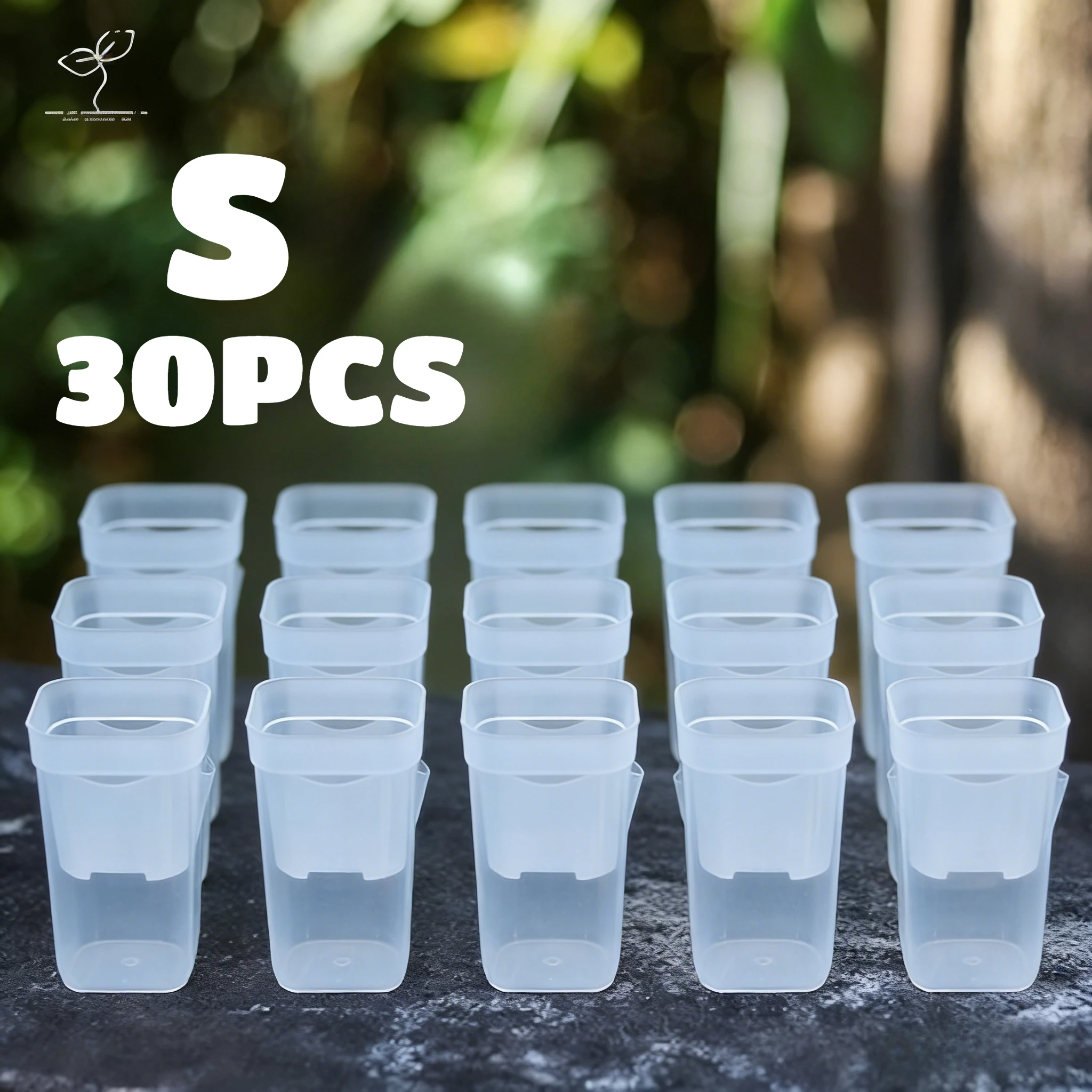 15 stuks zelfwaterende plantenpotten, mini zaailingenpotten, bloempotten, doorschijnende plastic plantenbakken, plantenvermeerderingspot met reservoir