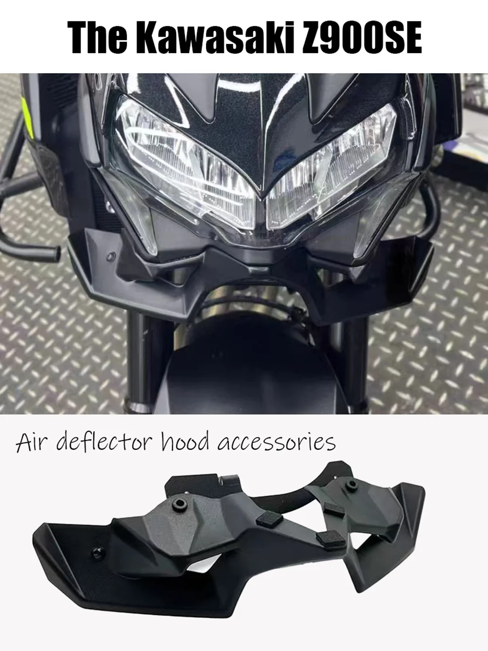 

Applicable to Kawasaki Z900SE new modified fixed wing under nose spoiler fairing accessories