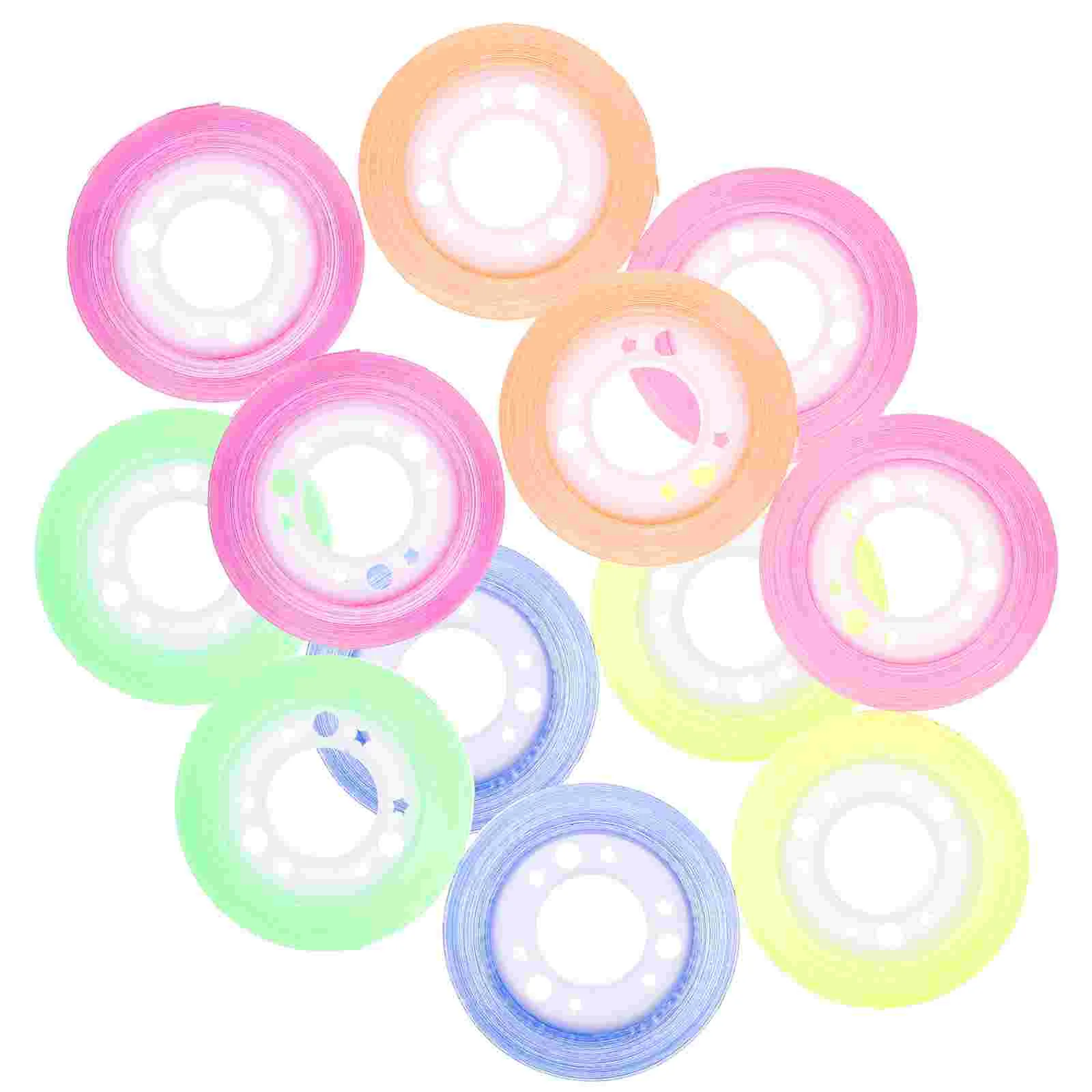 12 Rolls Color Transparent Tape Translucent Labelling Tapes Colored Masking DIY Colorful Child