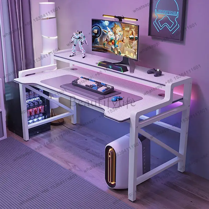Modern Stylish Office Desk Unique Relax Accessories Gaming Computer Table Side Writing Escrivaninha Para Quarto Desk Furniture
