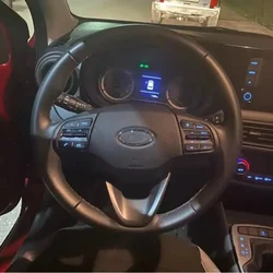 Artificial Leather Braiding Steering Wheel Cover for Hyundai I10 Aura Grand I10 Nios Asta 2021-2023 Car Hand-sewing Accessories