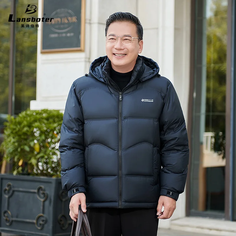 

2025 Men's Brand Winter New High-Quality Down Jacket, Men's Thick Hooded Down Jacket, Warm and Comfortable Casual Coat