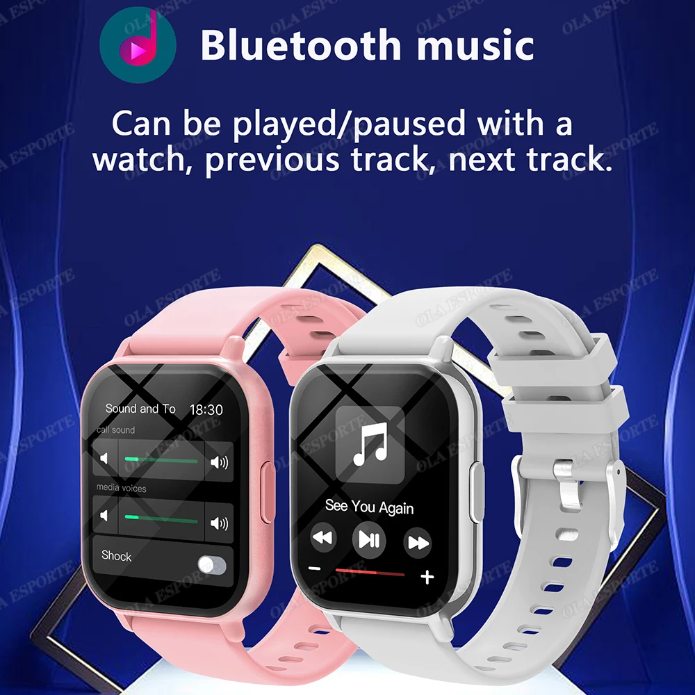 Neue Frauen Bluetooth Anruf Smart Uhr Herzfrequenz Menstruations Tracking Gesundheit Smartwatches Wasserdicht Männer Smartwatch Für Android IOS