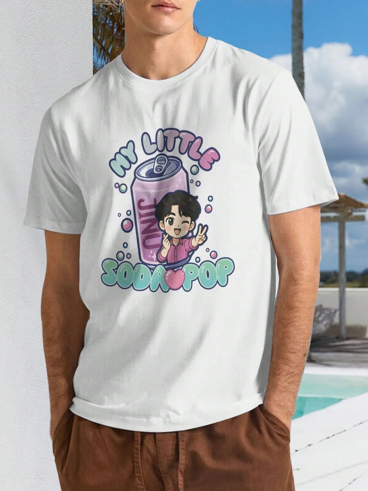 Kaos Grafis Jinu'S Soda Pop Kpop Demon Hunters Pria & Wanita Lengan Pendek Untuk Pakaian Semua Musim Kaos Grafis Lucu