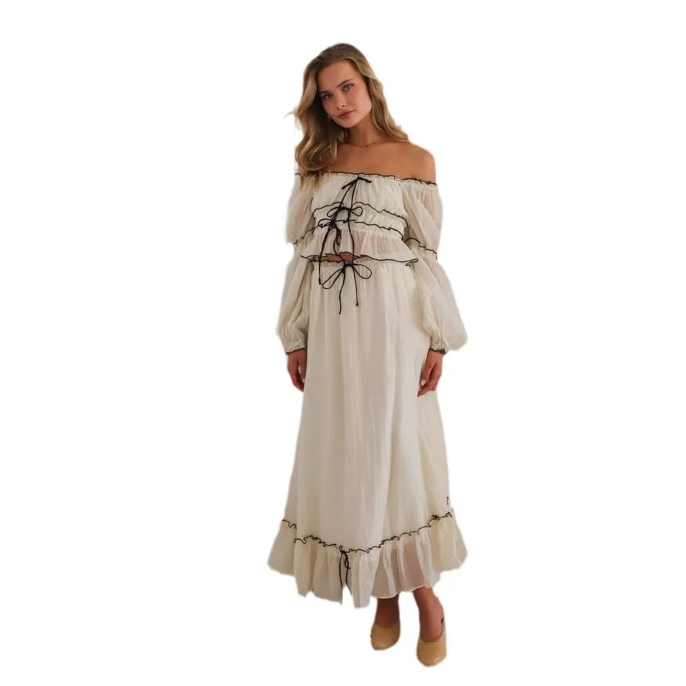 مثير واحد الكتف طويلة الأكمام قميص قصير جدا + نصف تنورة قطعة مجموعة أنيقة المرأة المشمش فستان موضة فريد سيدة فستان بتصميم بدلة