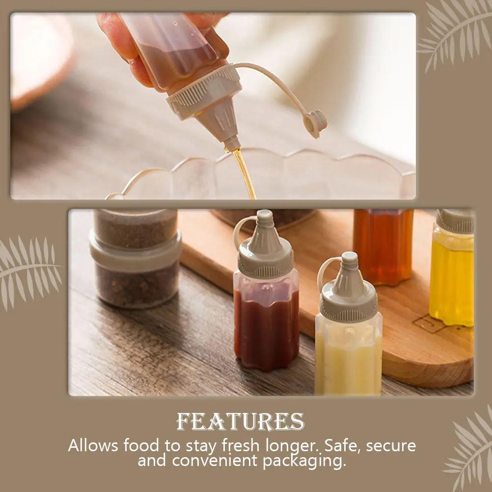 Juego de 4 Botellas Exprimibles de Plástico para Cocina, Dispensadores de Salsas y Condimentos, Botellas de Almacenamiento para Cocinar, Botellas Exprimibles para Salsas de Barbacoa
