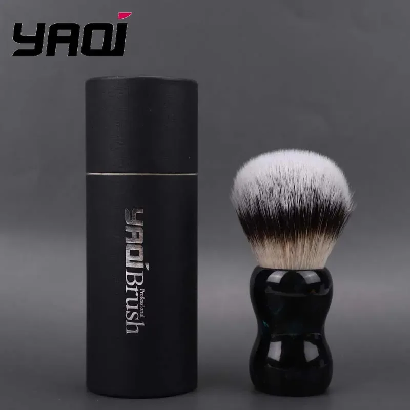 YAQI Night Emerald 26mm Synthetic Hair Resin Handle Men Wet Shaving Brush