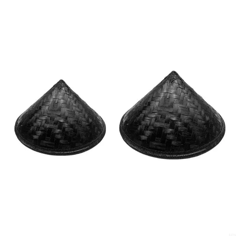 

L5YA Chinese Cone Hat for Summer Spring Adult Outdoor Seaside Wide Brim Hat