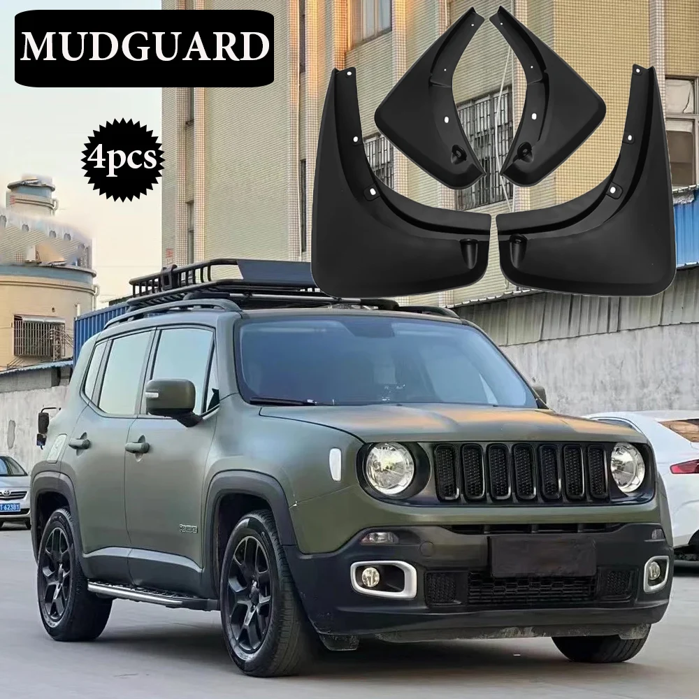 

4X Car Mudflaps Splash Guards Mud Flap Mudguards Fender For Jeep Renegade 2014-2021 2015 2016 Car Styling Accessories