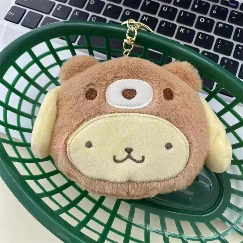 Sanrio Kuromi Plüsch-Schlüsselanhänger Geldbörse Melody Cinnamoroll Plüschfiguren Münzbeutel Kopfhörer-Organizer Taschenanhänger Schlüsselring Mädchengeschenke