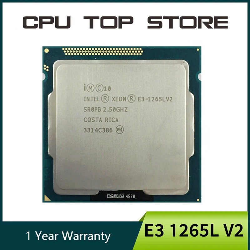 Used Intel Xeon E3 1265L V2 1265LV2 Quad Core 2.50GHz 5 GT/s SR0PB LGA 1155 CPU