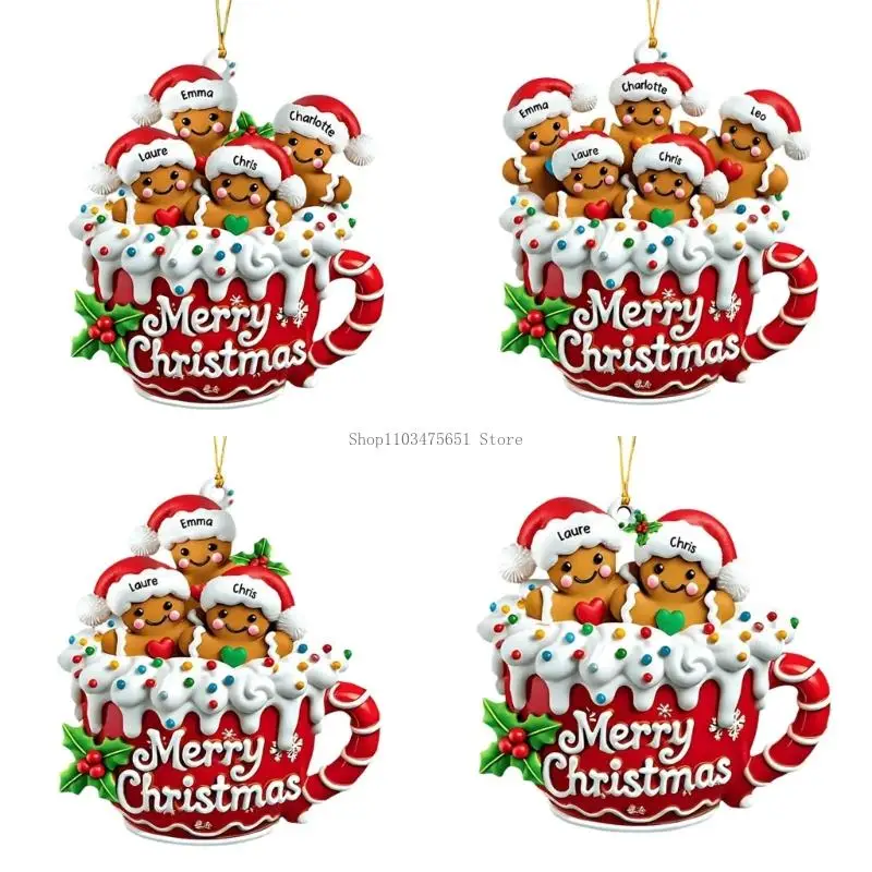 الاكريليك زينة عيد الميلاد الزنجبيل رجل الحلي المعلقات المعلقة شاتيربروف لقضاء عطلة