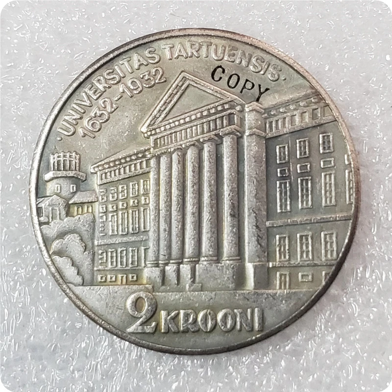 1932 Estonia 2 Krooni (University of Tartu) Copy Coin