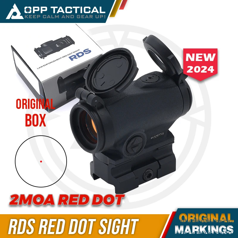 OPP TACTICAL RDS 2MOA Red Dot Reflex Sight With 39 mm One-piece TNP Mount with Original Packing and Markings